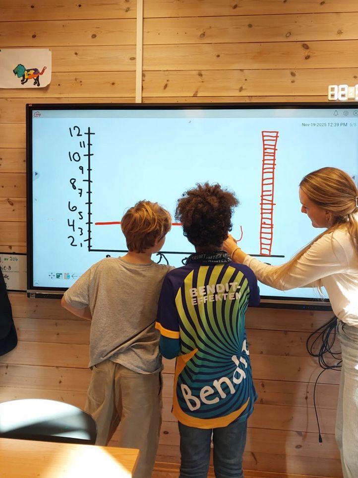 En gruppe mennesker som ser på en skjerm