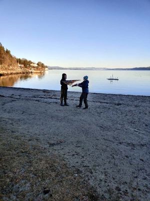 Strandaktivitet i januar